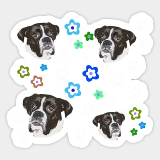 Reverse Brindle Boxer Dog Gifts Sticker